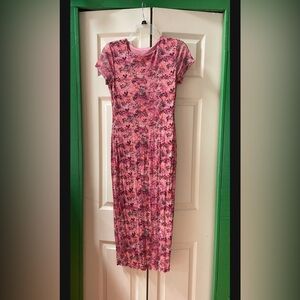 No Boundaries Pink Floral Dress